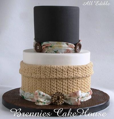Looks like a fabric cake but it's all edible - Cake by Brenda Bakker