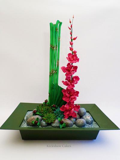 Sugar Flower Arrangement - Cake by Kickshaw Cakes