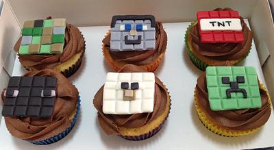 Minecraft Cupcakes for Afternoon Tea - Cake by MariaStubbs