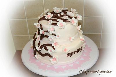 Cherry Blossom Spring Cake - Cake by My_sweet_passion