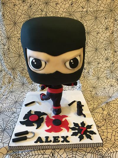 Ninja Chibi cake.  - Cake by IndirasDelight