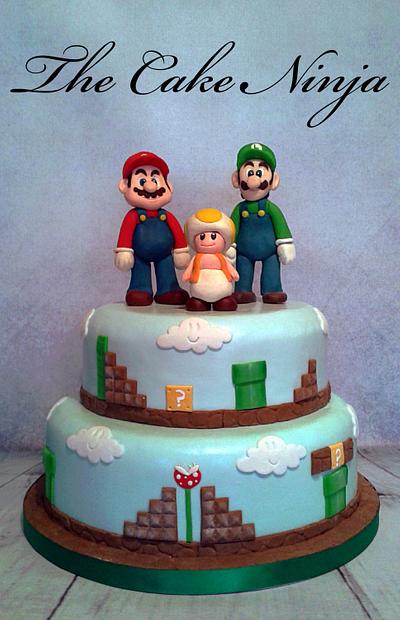 Mario Brothers Cake - Cake by Tiddy