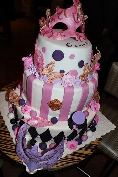 Masque -birthday party  - Cake by Petra Florean