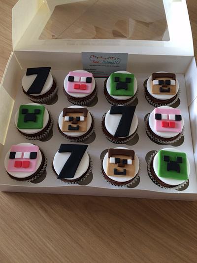 Minecraft cupcakes - Cake by Dee...licious!! Cakes and cupcakes for all occasions 