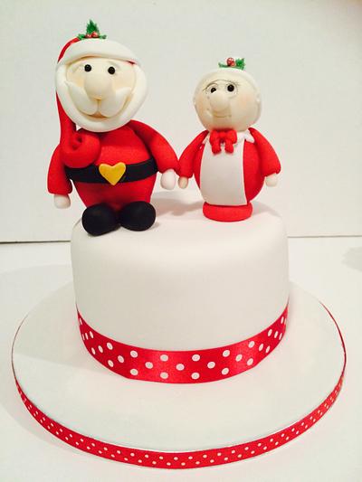 Mr and Mrs clause - Cake by lesley hawkins
