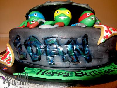 TMNT - Teenage Mutant Ninja Turtles - Cake by Lilas e Laranja (by Teresa de Gruyter)