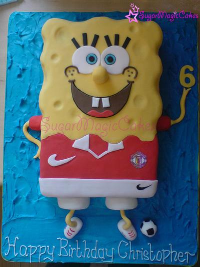 manchester united spongebob - Cake by SugarMagicCakes (Christine)