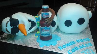 olaf party  - Cake by Manon
