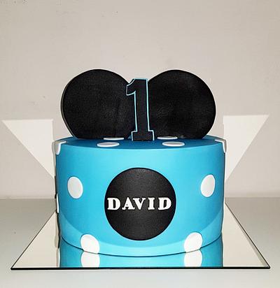 Mickey Mouse -blue&simple - Cake by Tirki