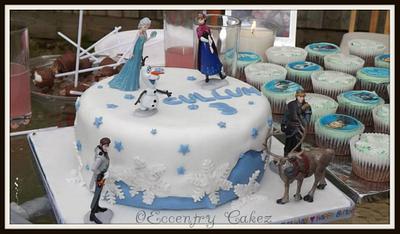 Frozen Themed Birthday Cake - Cake by Eccentry Cakez