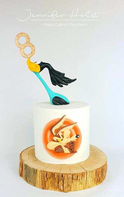 Roadrunner & Coyote Birthday Cake - Cake by Jennifer Holst • Sugar, Cake & Chocolate •