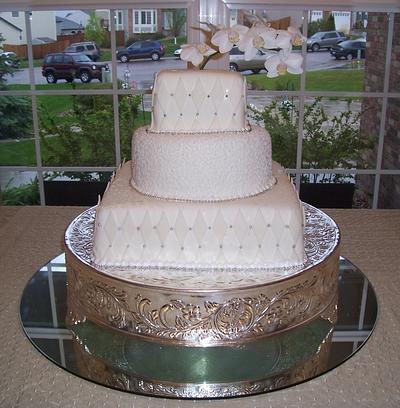 White Orchid Wedding Cake - Cake by Cathy Leavitt