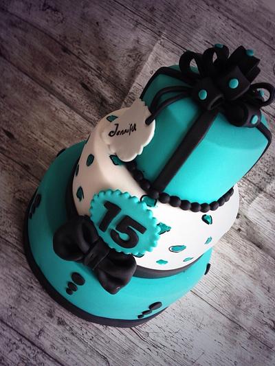 Aqua birthday cake - Cake by Natasja