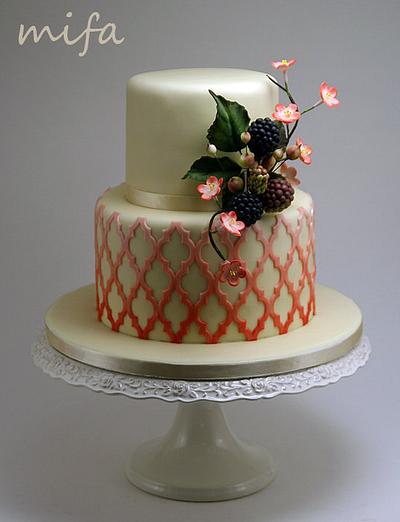 Morrocan Lattice Cake with Sugar Berries - Cake by Michaela Fajmanova