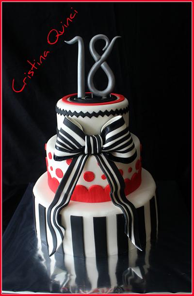Red, white and black cake - Cake by Cristina Quinci