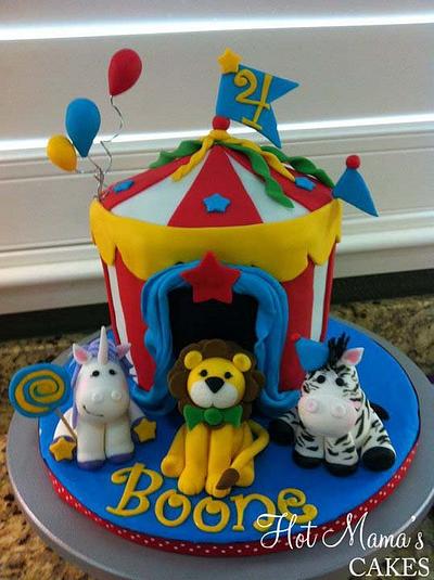 Circus Tent Cake - Cake by Hot Mama's Cakes