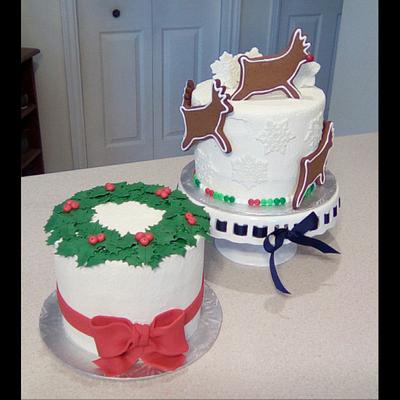 Simple Christmas cakes - Cake by Kelly Stevens