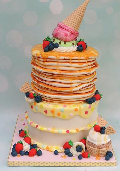 Pancake stack & ice cream - Cake by Shereen