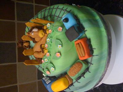 Children's horse and train cake - Cake by salco