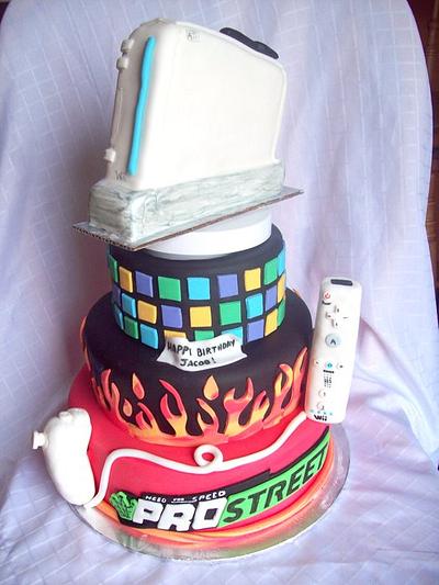 Wii Tiered Cake - Cake by Sassy's Cakes