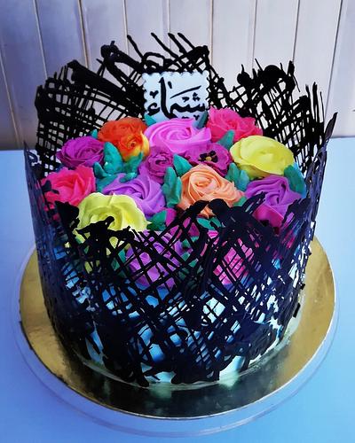 flowers cake - Cake by Walaa yehya