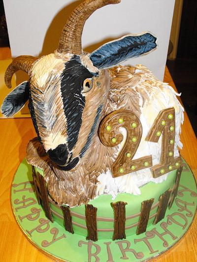 Reginald the goat - Cake by Nelly Konradi