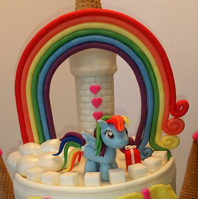 My Little Pony Castle Cake - Cake by Charis