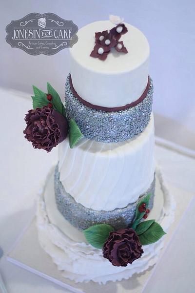 Silvers and peonies  - Cake by Jonesin' for Cake