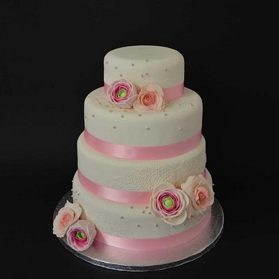Romantic wedding cake - Cake by Une Fille en Cuisine