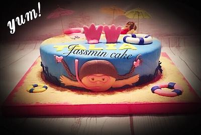 Swimming girl - Cake by Jassmin cake in Egypt 
