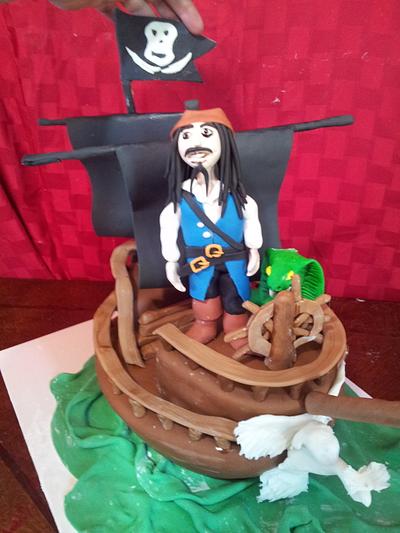 jack sparrow pirate cake - Cake by Julia Dixon