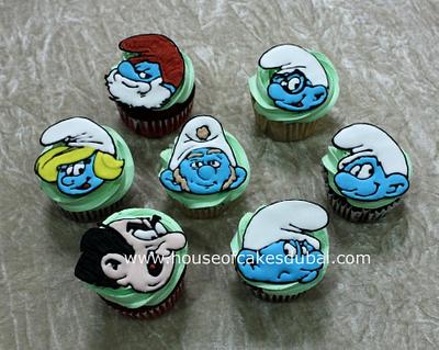 Smurfs cupcakes - Cake by The House of Cakes Dubai