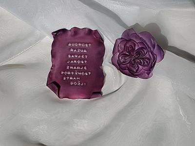 Wafer english rose& 7 gifts of the holly spirit - Cake by Tirki