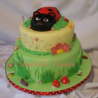 LadyBug Two Tier - Cake by Sam Herbert