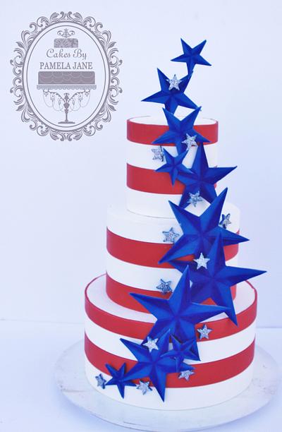 Stars and Stripes - Cake by Pamela Jane