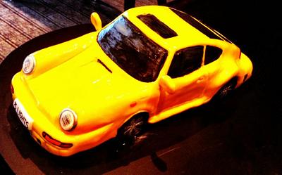 3D Porsche Real Cake - Cake by three lights cakes