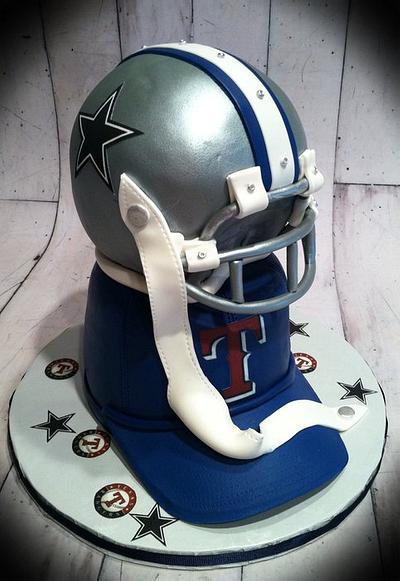 Dallas cowboys and Texas rangers cake. - Cake by Skmaestas