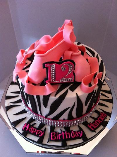 ballet zebra birthday cake - Cake by Sweet Scene Cakes