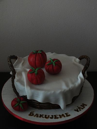 basket with tomatoes - Cake by Janeta Kullová