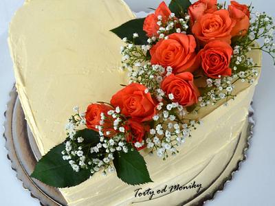 Birthday cake with flowers - Cake by m.o.n.i.č.k.a