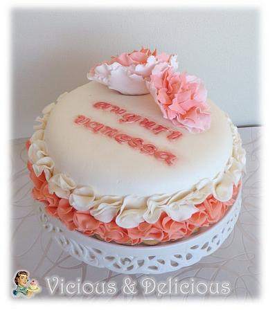 Ruffles and Peonies - Cake by Sara Solimes Party solutions