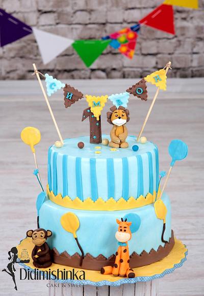  First birthday Simeon - Cake by Delyana