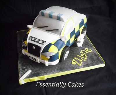 Police Car - Cake by Essentially Cakes
