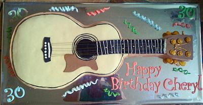 Acoustic guitar cake - Cake by salco