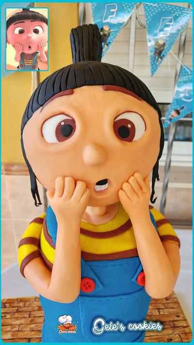Agnes 3d cake structure, of despicable me - Cake by Gele's Cookies