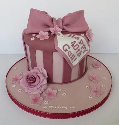 Pink Hatbox Cake - Cake by Little Cake Fairy Dublin