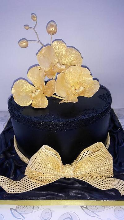 Golden orchid - Cake by Dari Karafizieva
