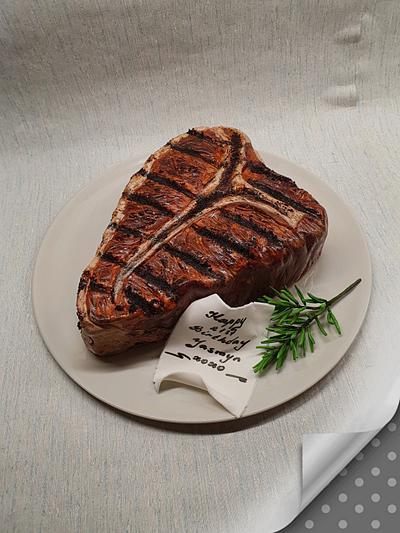 🥩T-Bone Steak Cake🥩 - Cake by The Custom Piece of Cake