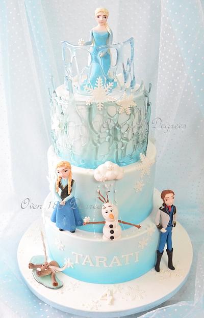 Frozen cake with a little flurry cloud - Cake by Oven 180 Degrees