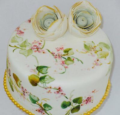 Hand painting birthday cake - Cake by Ditoefeito (Gina Poeira)
